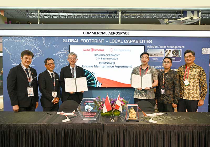 ST Engineering Extends Exclusive CFM56-7B Maintenance Contract with PT Lion Group